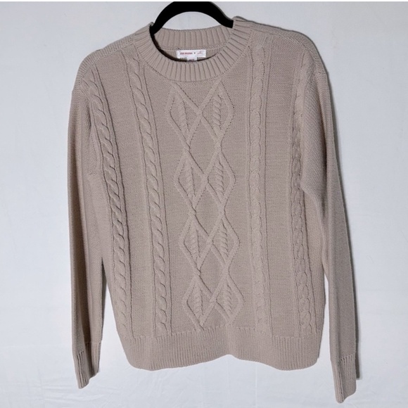 Joe Fresh Jillian Harris Nude Pink Cable Knit Crew Neck Sweater XS - Picture 1 of 13